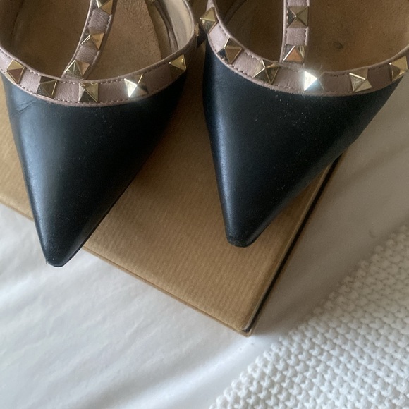Valentino Black and Rock Studs Women's Heels - Picture 3 of 3